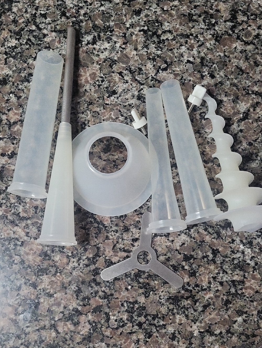 Cabela Commercial Grade Grinder Sausage Stuffer Funnels & Auger Accessories  KIT